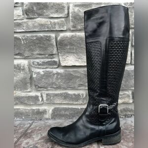Cole Haan Black Knee-High Equestrian Boots (Size 8)